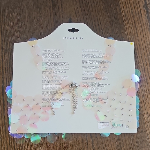 Forever 21 Iridescent Halter Body Chain Bikini Top Size One Size NEW with Tags - Picture 6 of 6